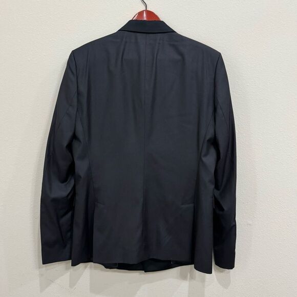 Emporio Armani Tux 40R Wool Mulberry Silk Double Breasted‎ Dark Navy Blue - Picture 2 of 14